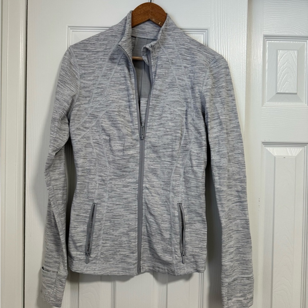 lululemon athletica Light Gray Zip-Up Jacket